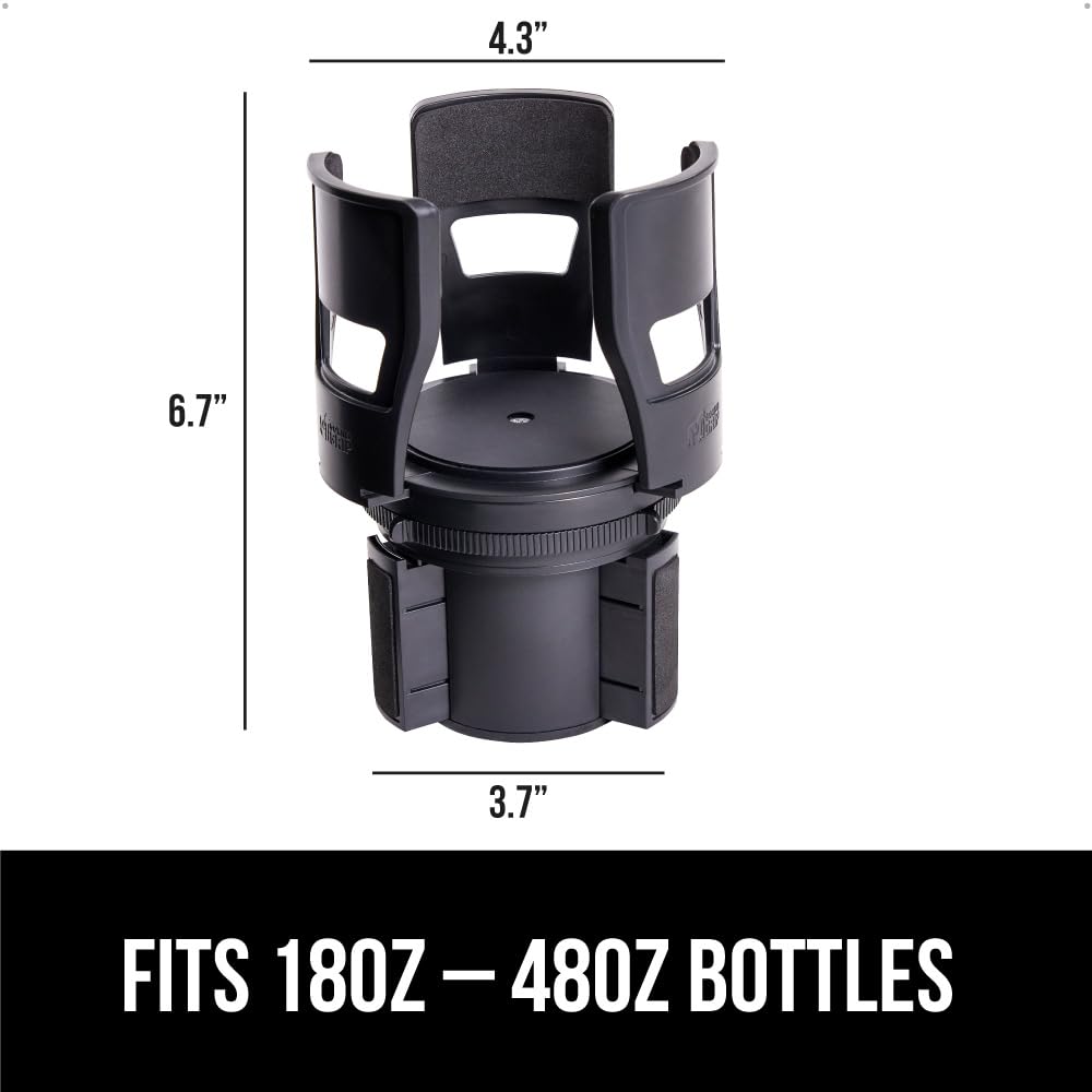Gorilla Grip Expandable Car Cup Holder for 18–48 oz Bottles