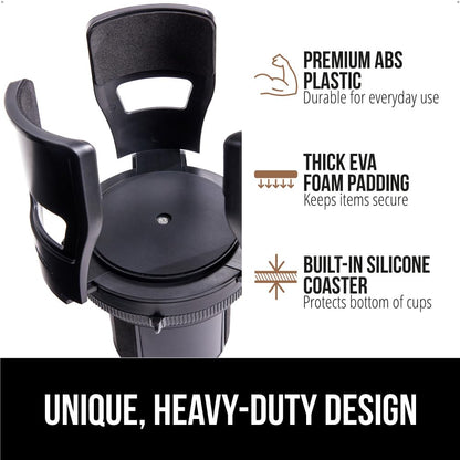 Gorilla Grip Expandable Car Cup Holder for 18–48 oz Bottles