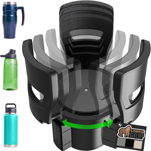 Gorilla Grip Expandable Car Cup Holder for 18–48 oz Bottles