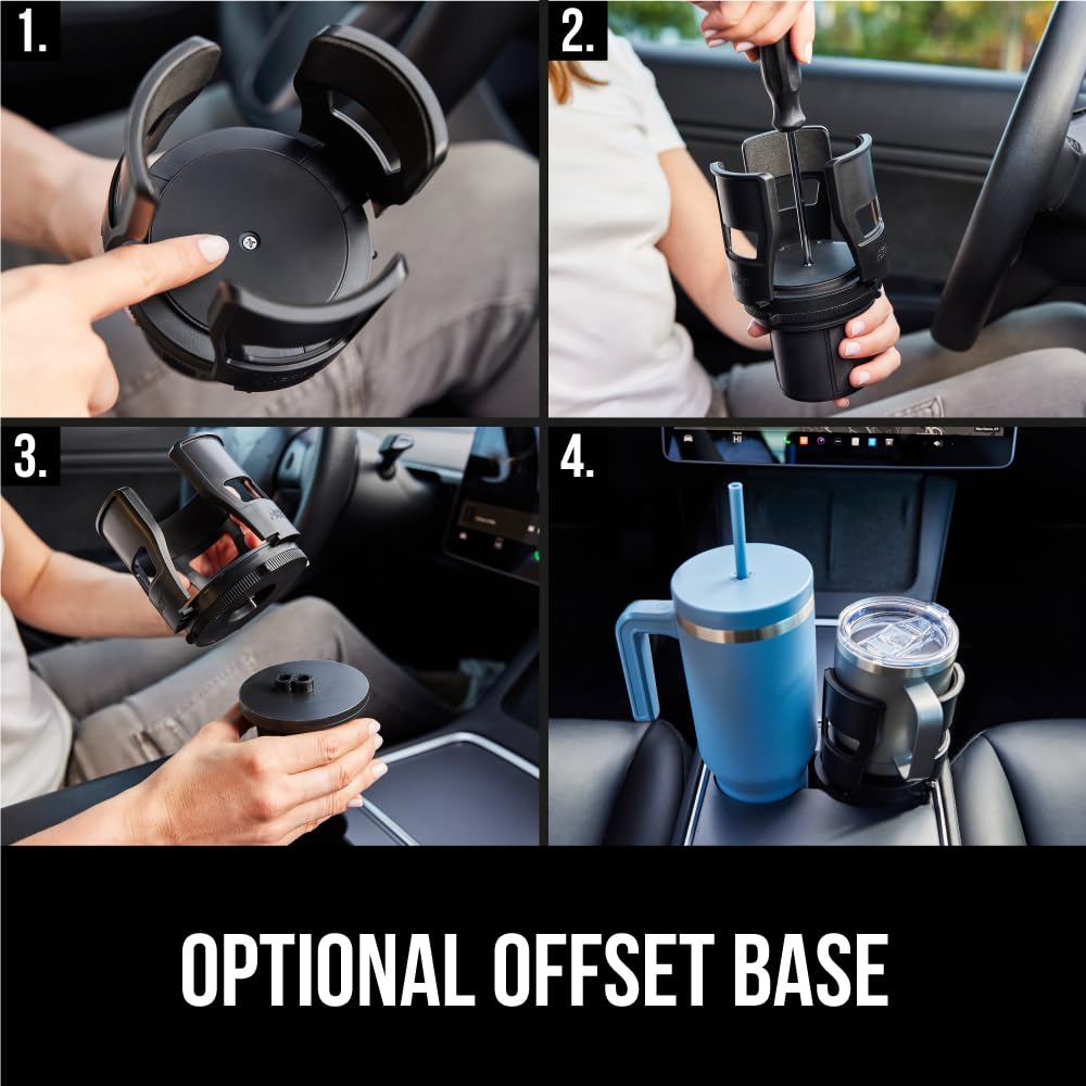 Gorilla Grip Expandable Car Cup Holder for 18–48 oz Bottles