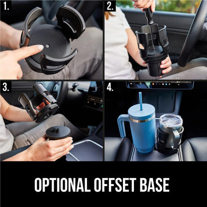 Gorilla Grip Expandable Car Cup Holder for 18–48 oz Bottles