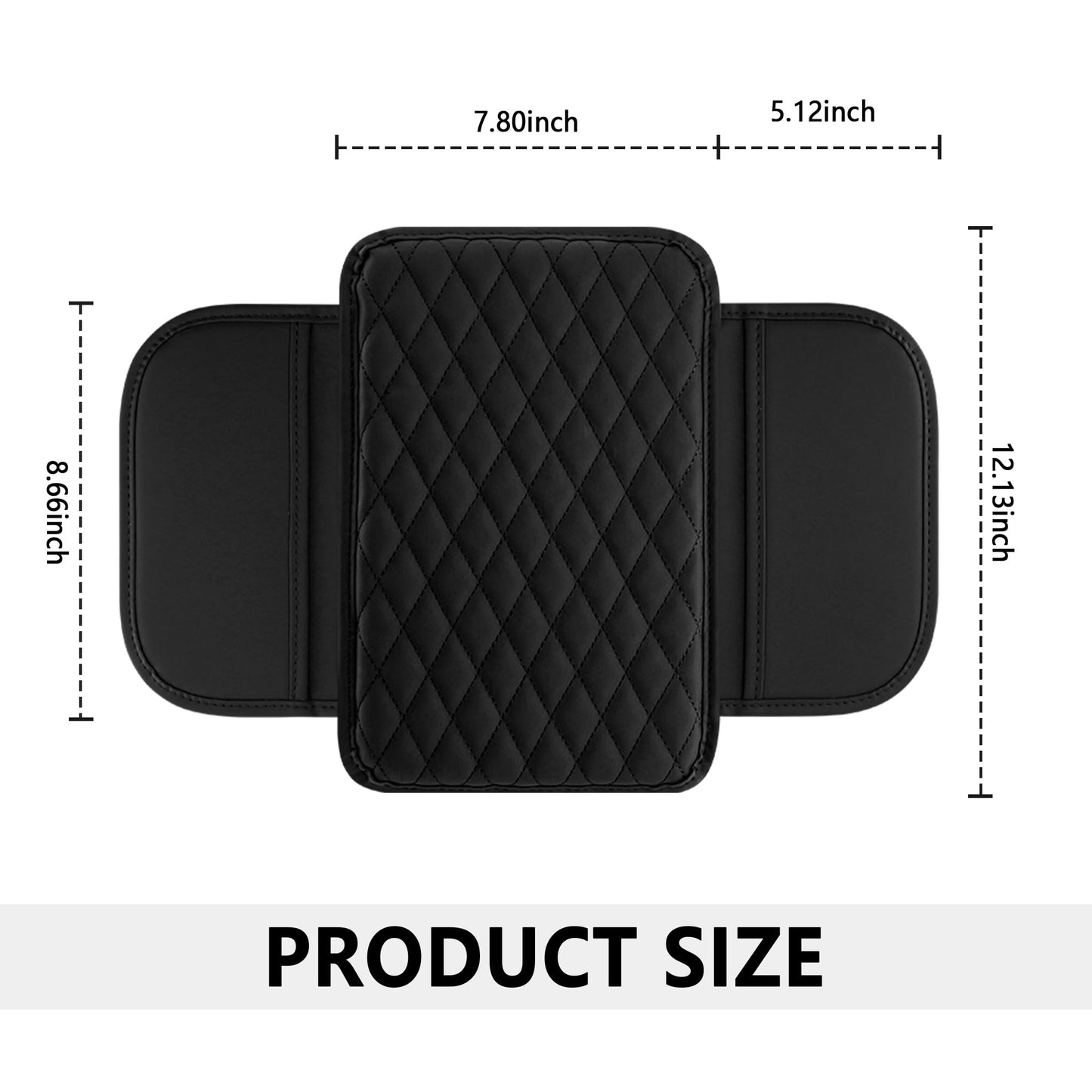 Stacool Microfiber Leather Car Console Cover – Black