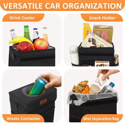 Vankor Car Garbage Bin with Lid – Back Seat Organizer