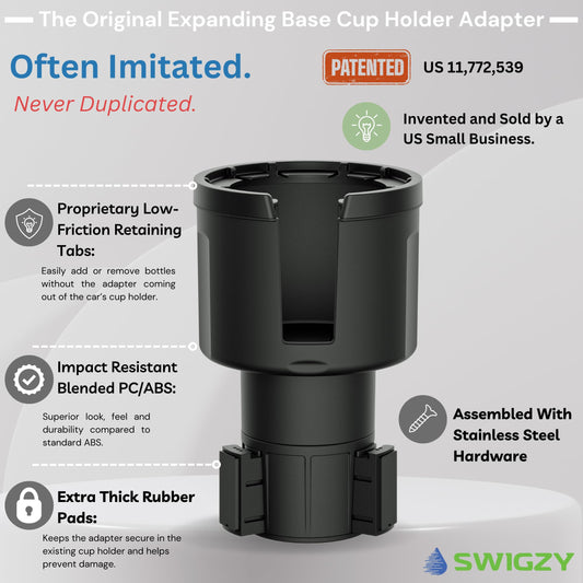 Swigzy Expandable Car Cup Holder for 32–40oz Bottles
