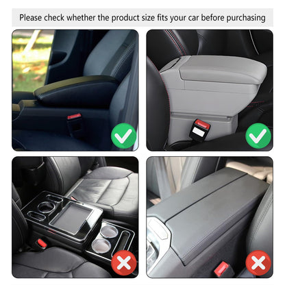 Stacool Microfiber Leather Car Console Cover – Black